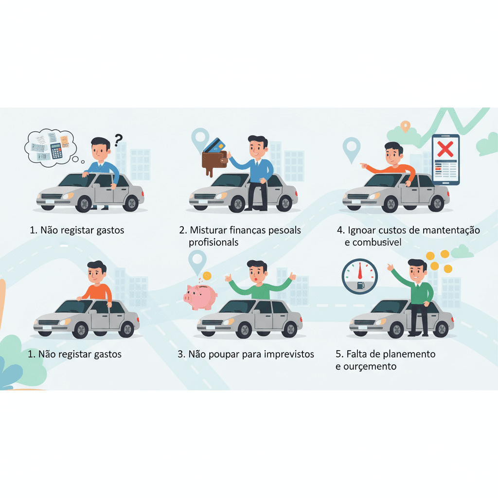 5 erros comuns no controle financeiro dos motoristas de aplicativo