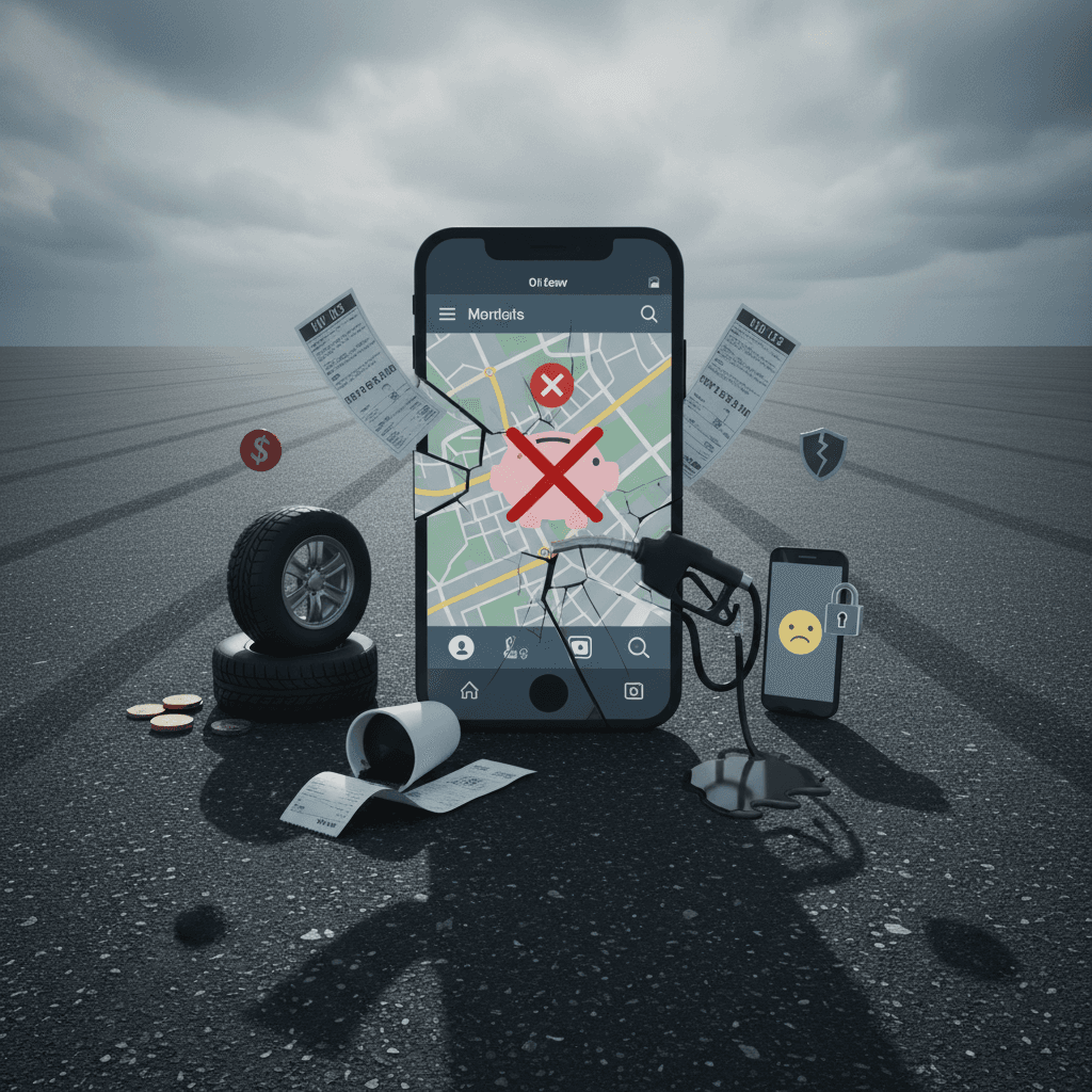 Principais fontes de prejuízo para motoristas de aplicativos