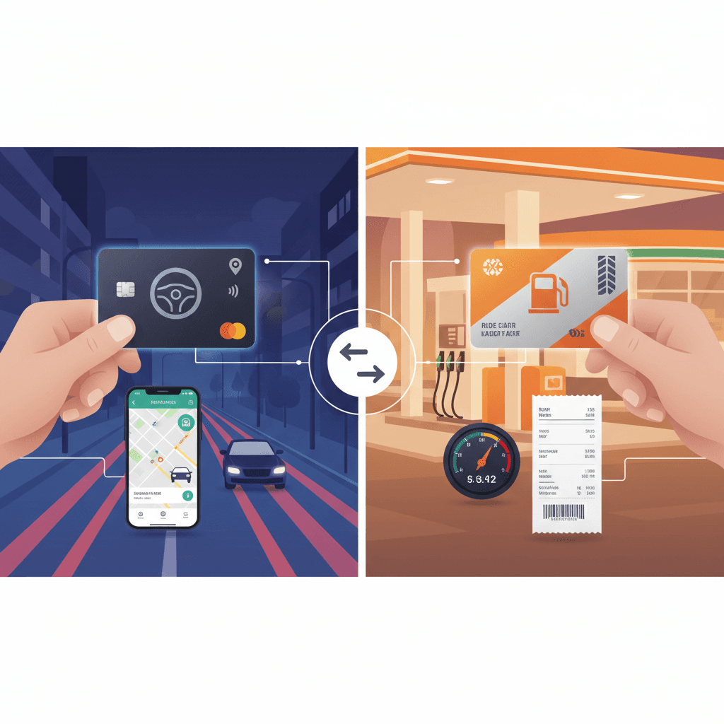 Diferença entre cartões de crédito para motoristas de app