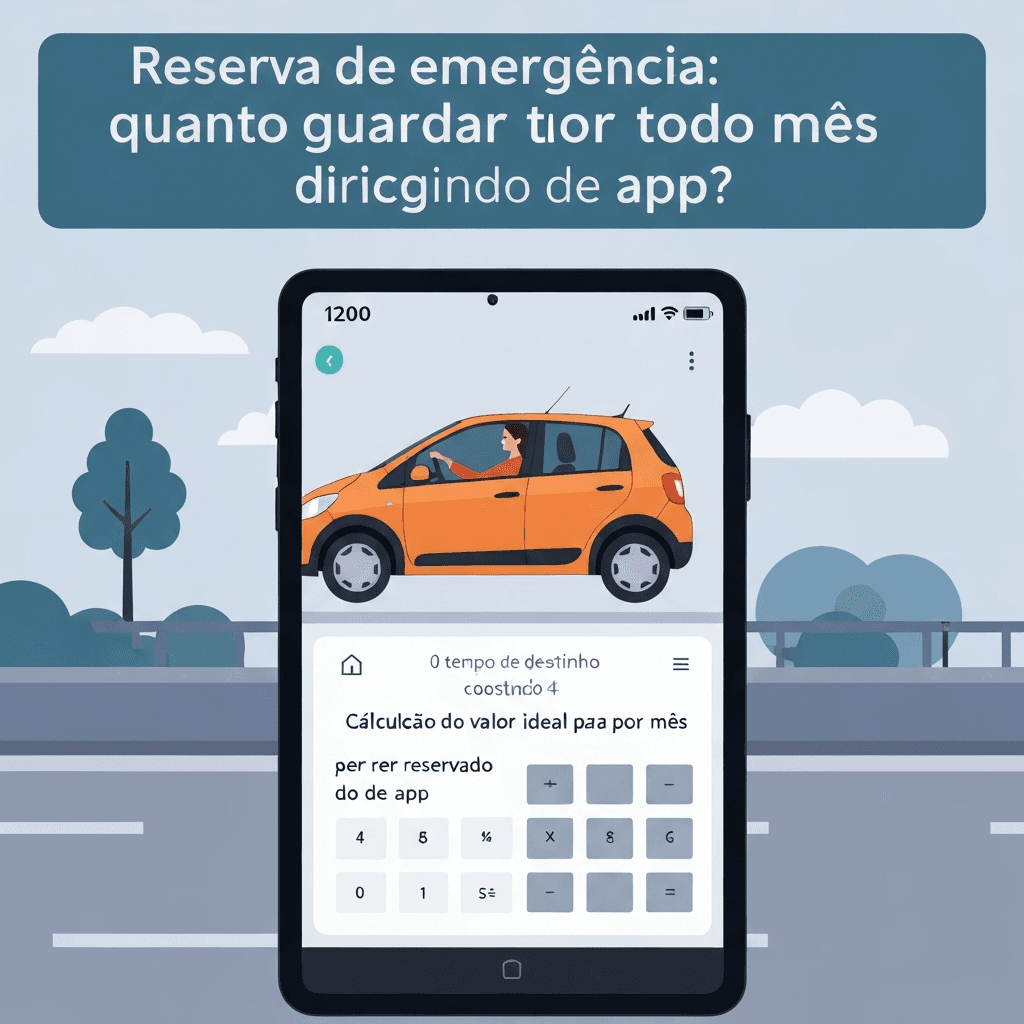 Reserva de emergência: quanto guardar todo mês dirigindo de app?