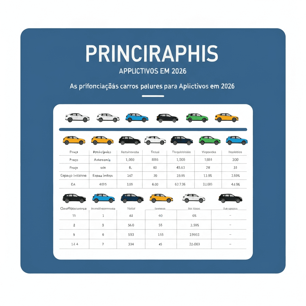 Comparativo dos principais carros populares para aplicativos em 2026