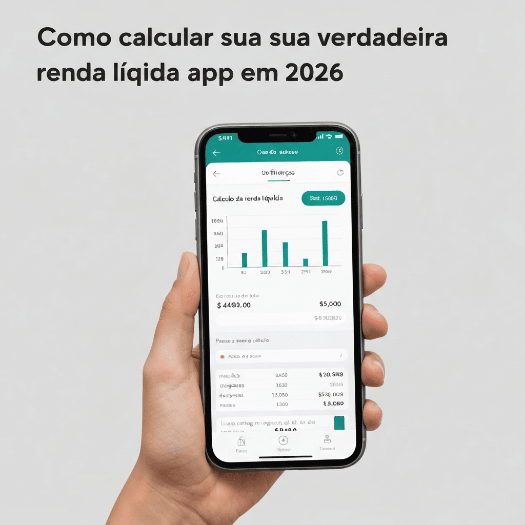 Como calcular sua verdadeira renda líquida no app em 2026