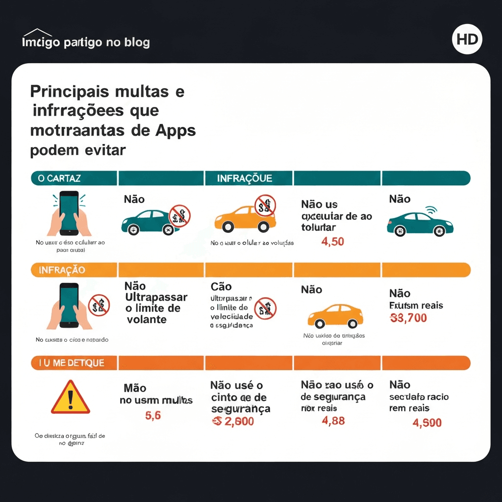 Principais multas e infrações que motoristas de apps podem evitar