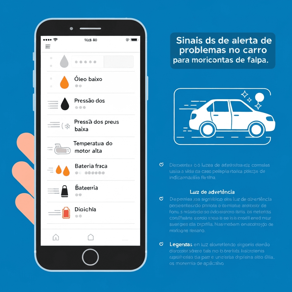 Sinais de alerta de problemas no carro para motoristas de app